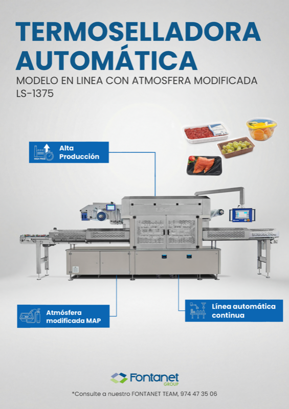 Termoselladora Automática MAP LS-1375 - Termoselladora automática MAP LS-1375 para máxima conservación Termoselladora Automática MAP LS-1375 - Termoselladoras para industria cárnica | Maquinaria industrial Fontanet Group